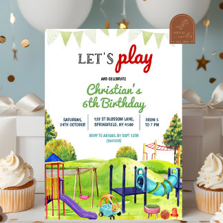 ピクニック 公園 遊び場 子供 誕生日 招待状