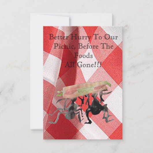 ピクニック 招待状 (正面)