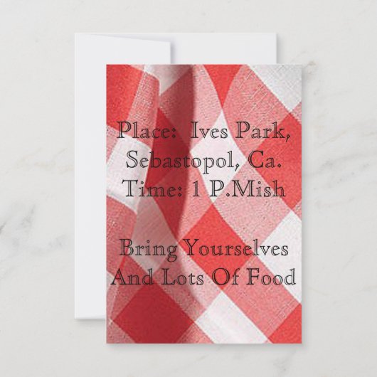 ピクニック 招待状 (裏面)