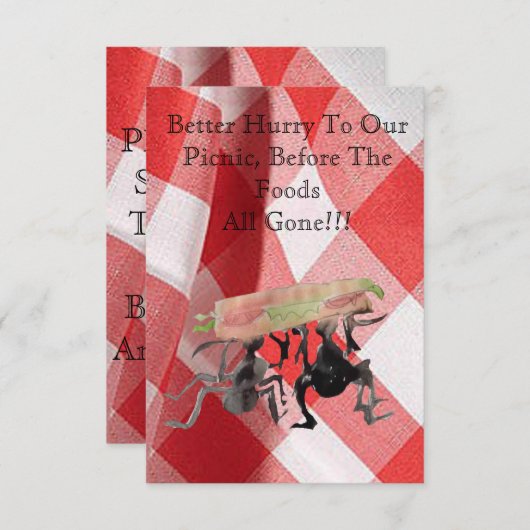 ピクニック 招待状 (正面/裏面)