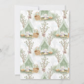 ピクニック |素朴ブライダルシャワー 招待状 (裏面)