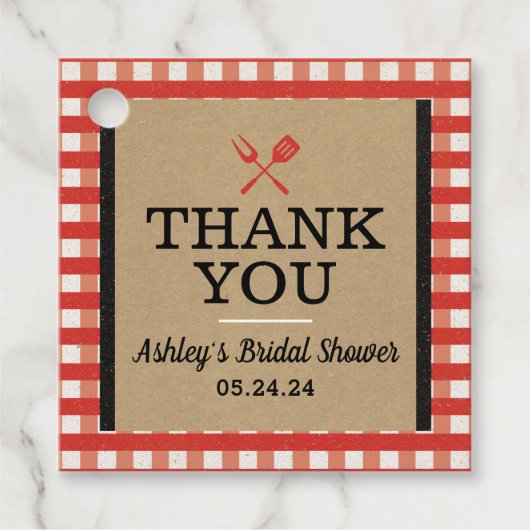 ピクニック BBQ パーティー ギフト タグ (正面)