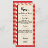 ピクニックBBQのブライダルシャワー、結婚式、パーティーメニュー メニュー (正面/裏面)