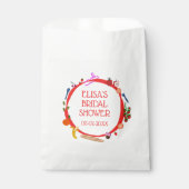 ピクニッモダンクかわいい手描きカスタムブライダルシャワー フェイバーバッグ (正面)