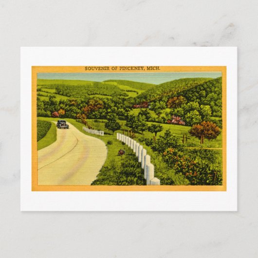 ピクニー、ミシガン州 ヴィンテージのお土産 ポストカード (正面)