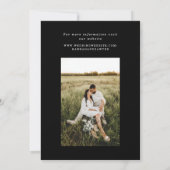 ピクニ図解入りの、写真付きのックバスケット婚約ディナーパーティー 招待状 (裏面)