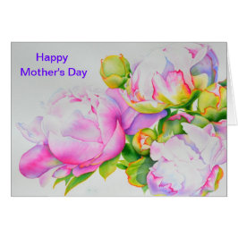 ピクラシックックエレガントピンクの白い牡丹フローラ水色