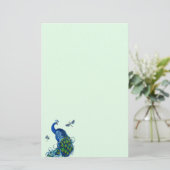 ピクラシックーコックアンドトンボデザイン 便箋 (スタンド正面)