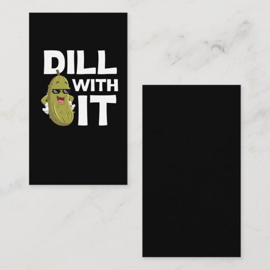 ピクルおもしろい引用文ベジタリアンフードパンユーモア 名刺 (正面/裏面)