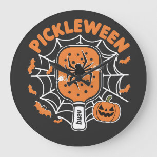 ピクルウィンおもしろい不気味ハロウィンピックボールスポーツ ラージ壁時計