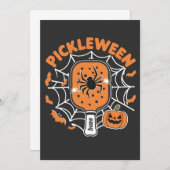 ピクルウィンおもしろい不気味ハロウィンピックボールスポーツ 招待状 (正面/裏面)