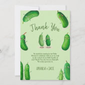 ピクルキュウリーグリーンベビーお洒落シャワー サンキューカード (正面)