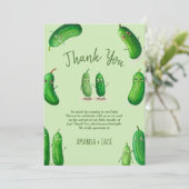 ピクルキュウリーグリーンベビーお洒落シャワー サンキューカード (スタンド正面)