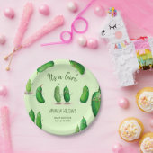 ピクルキュウリーグリーンベビーお洒落シャワー ペーパープレート (パーティー)