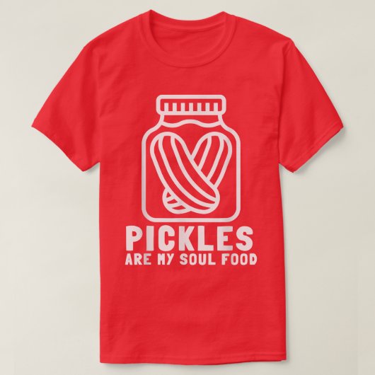 ピクルキュウリ漬け恋人ピクルジャー缶詰 Tシャツ (デザイン正面)