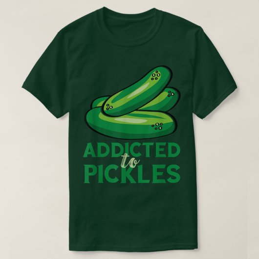 ピクルキュウリ漬け恋人ベジーリ中毒 Tシャツ (デザイン正面)