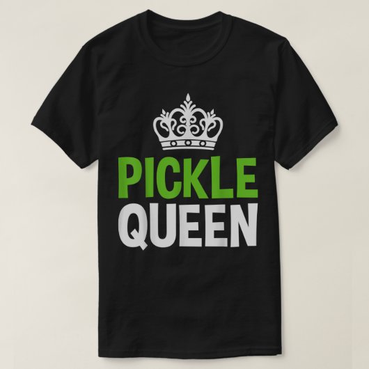 ピクルクイーンビーガンおもしろい野菜 Tシャツ (デザイン正面)
