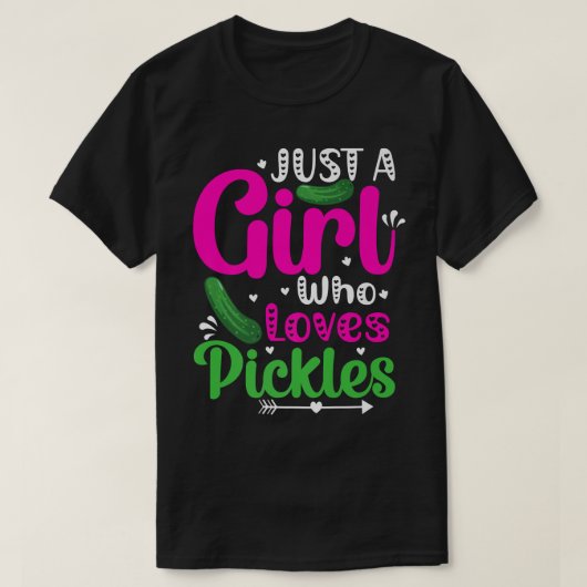 ピクルジャストガール大好きビーガン Tシャツ (デザイン正面)