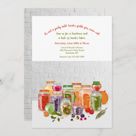 ピクルジャース 招待状 (正面/裏面)