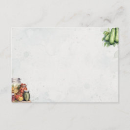 ピクルジャー基本空白のレシピカード エンクロージャーカード