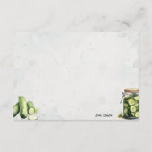 ピクルジャー基本空白のレシピカード エンクロージャーカード (裏面)