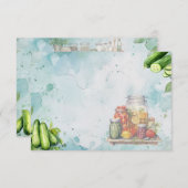 ピクルジャー空白のレシピカード エンクロージャーカード (正面/裏面)