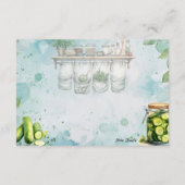 ピクルジャー空白のレシピカード エンクロージャーカード (裏面)