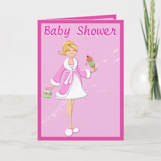 ピクルスおよびアイスクリームのベビーシャワー 招待状 (正面)