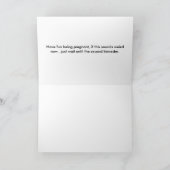 ピクルスおよびアイスクリーム: 妊娠 案内状 (内部)