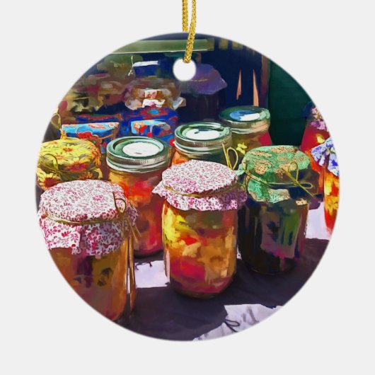 ピクルスおよびゼリー セラミックオーナメント (正面)
