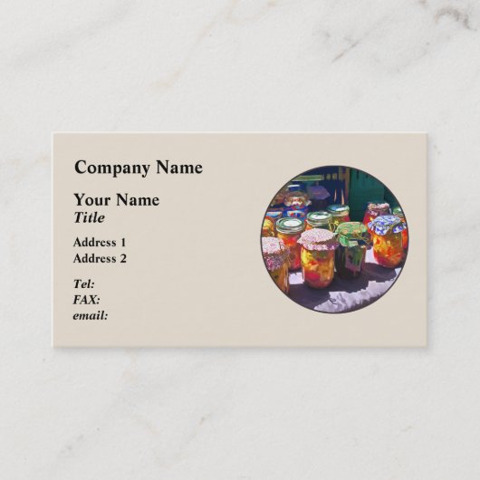 ピクルスおよびゼリー 名刺 (正面)