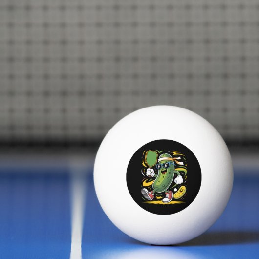 ピクルスがピックルボールをプレイ 卓球ボール (ネット)