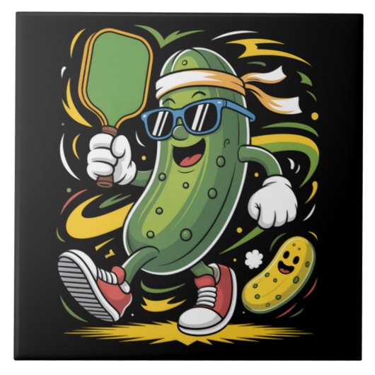 ピクルスがピックルボールをプレー タイル (正面)
