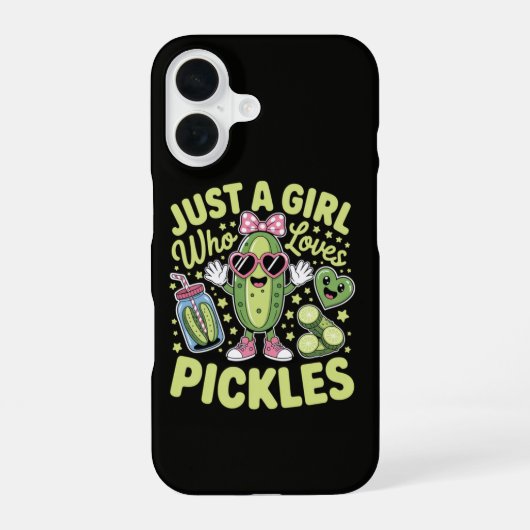 ピクルスが大好きな女の子 iPhone 16ケース (裏面)
