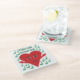 「ピクルスってハートを歌わせてくれ」 歌うハート ガラスコースター