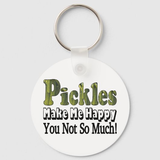 ピクルスで幸せになる キーホルダー (正面)