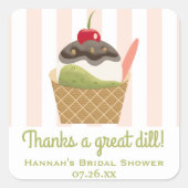 ピクルスとアイスクリームありがとう スクエアシール (正面)