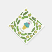 ピクルスとアイスクリームボーイ赤ちゃんシャワー スタンダードカクテルナプキン (角)