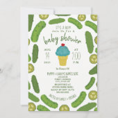 ピクルスとアイスクリームボーイ赤ちゃんシャワー 招待状 (正面)