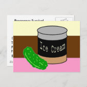 ピクルスとアイスクリーム、妊娠パーティー インビテーションポストカード (正面/裏面)