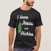 ピクルスとイエス キリスト教 Tシャツ (正面)