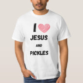 ピクルスとイエス・キリスト 宗教 Tシャツ (正面)