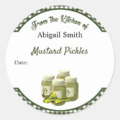 ピクルスとレリッシュの瓶ラベル ラウンドシール (正面)