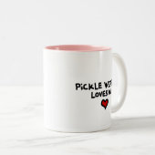 ピクルスのイタチは私をマグ愛します ツートーンマグカップ (正面右)
