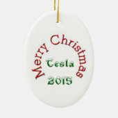 ピクルスのオーナメントの幸運および幸運 セラミックオーナメント (裏面)