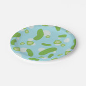 ピクルスの紙皿を雨が降ること ペーパープレート (アングル)