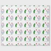 ピクルスはアイスクリームのベビーシャワーの包装紙を愛します ラッピングペーパー (フラット)