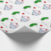 ピクルスはアイスクリームのベビーシャワーの包装紙を愛します ラッピングペーパー (コーナー)