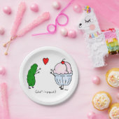 ピクルスはアイスクリームの紙皿を愛します ペーパープレート (パーティー)