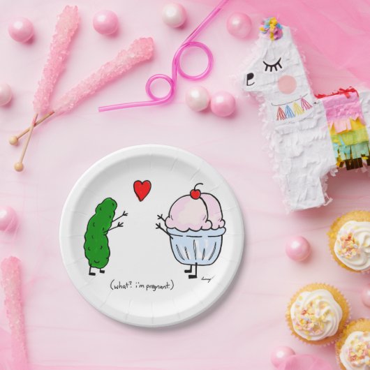 ピクルスはアイスクリームの紙皿を愛します ペーパープレート (パーティー)